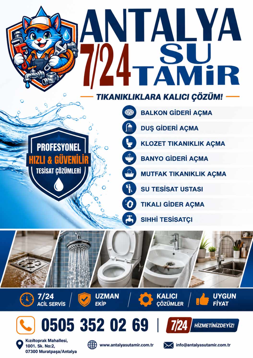 Antalya Su Tamir, modern cihazlar ve uzman ekip ile kırmadan dökmeden tesisat çözümleri sunarak zamandan tasarruf sağlayan yenilikçi hizmet anlayışını benimsiyoruz